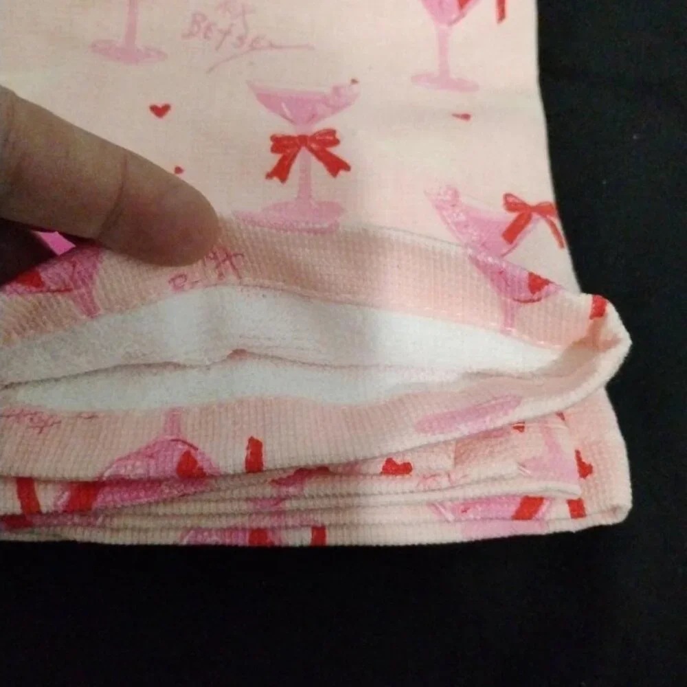 BETSEY JOHNSON Kitchen Towels (2) Martini Glass100% Cotton Terry NWT